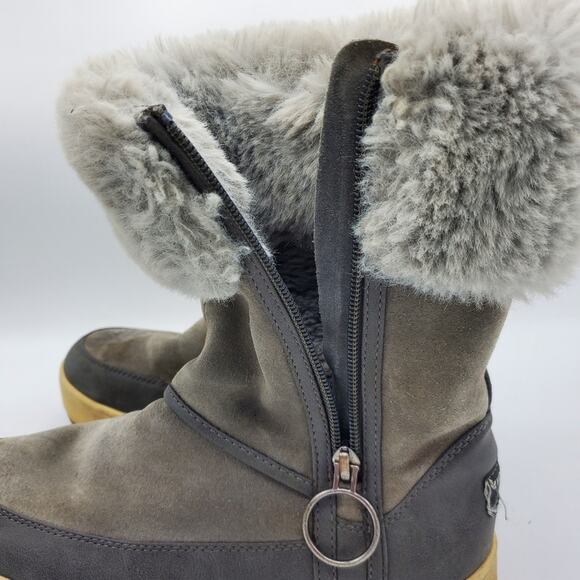 Koolaburra by Ugg Tynlee Waterproof Faux Fur Trim Outdoor Snow Boot Women 6 Grey - Picture 6 of 9
